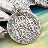 Pirate Chic 2 Reale Spanish Silver Portrait Dollar the Legendary Piece of 8 Pendant