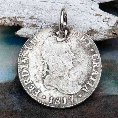 Pirate Chic 2 Reale Spanish Silver Portrait Dollar the Legendary Piece of 8 Pendant