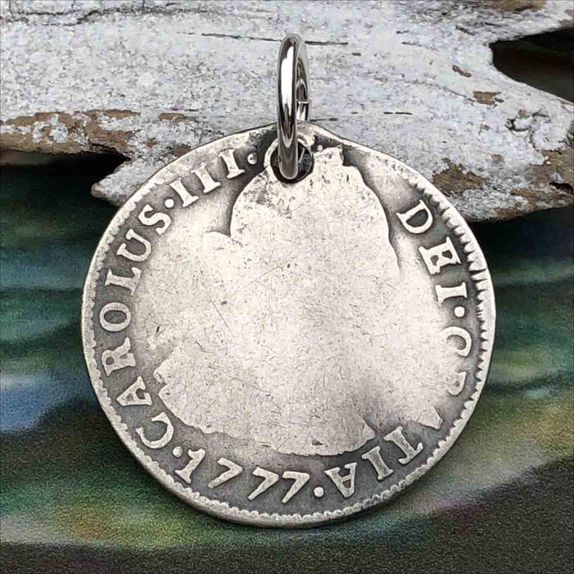 Pirate Chic 2 Reale Spanish Silver Portrait Dollar the Legendary Piece of 8 Pendant