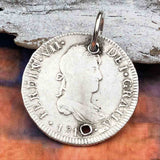 Pirate Chic 2 Reale Spanish Silver Portrait Dollar the Legendary Piece of 8 Pendant | Artifact #5380
