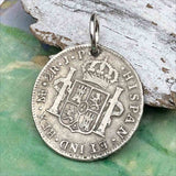 Pirate Chic 2 Reale Spanish Silver Portrait Dollar the Legendary Piece of 8 Pendant