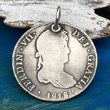 Pirate Chic 4 Reale Spanish Silver Portrait Dollar the Legendary Piece of 8 Pendant