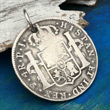 Pirate Chic 4 Reale Spanish Silver Portrait Dollar the Legendary Piece of 8 Pendant | Artifact #5384