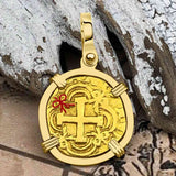 Pirate Era 22K Gold 2 Escudo - the Legendary Doubloon - 18K Gold Pendant