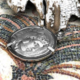 Ancient Greek Alexander the Great LARGE Silver Tetradrachm Coin Sterling Silver Pendant