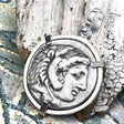 Ancient Greek Alexander the Great LARGE Silver Tetradrachm Coin Sterling Silver Pendant