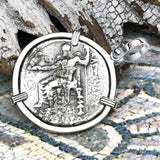 Ancient Greek Alexander the Great LARGE Silver Tetradrachm Coin Sterling Silver Pendant