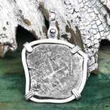 1670 Consolacion Shipwreck Pirate Era Spanish 1 Reale Piece of Eight Sterling Silver Pendant