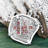 1670 Consolacion Shipwreck Pirate Era Spanish 1 Reale Piece of Eight Sterling Silver Pendant