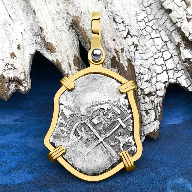 1670 Consolacion Shipwreck Pirate Era 1 Reale Cob Piece of 8 14K Gold Pendant
