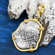 1670 Consolacion Shipwreck Pirate Era 1 Reale Cob Piece of 8 14K Gold Pendant