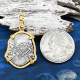 1670 Consolacion Shipwreck Pirate Era 1 Reale Cob Piece of 8 14K Gold Pendant