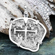Heart Shaped Princess Louisa Shipwreck Dated 1736 2 Reale Piece of Eight Sterling Silver Pendant