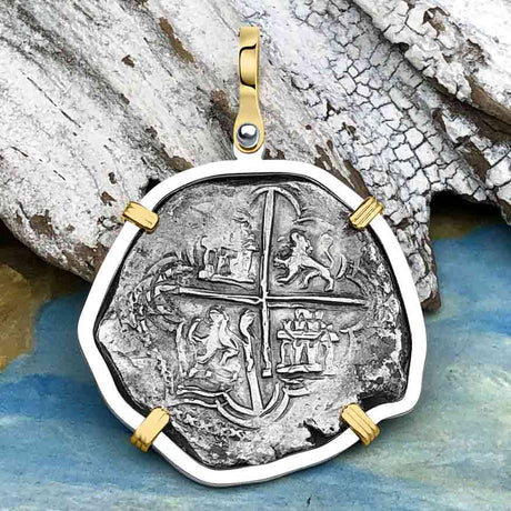 Sao Jose 4 Reale Pirate Era Shipwreck Coin 14K Gold Pendant