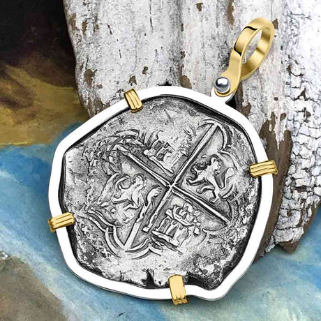 Sao Jose 4 Reale Pirate Era Shipwreck Coin 14K Gold Pendant