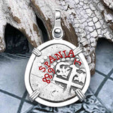 Pirate Era 1688 Spanish 1 Reale Piece of Eight Sterling Silver Pendant