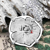 Pirate Era 1674 Spanish 1 Reale Piece of Eight Sterling Silver Pendant