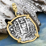 Princess Louisa Shipwreck Dated 1732 2 Reale Piece of Eight 14K Gold Pendant