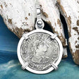 El Cazador Shipwreck 1778 1/2 Reale Piece of 8 Sterling Silver Pendant