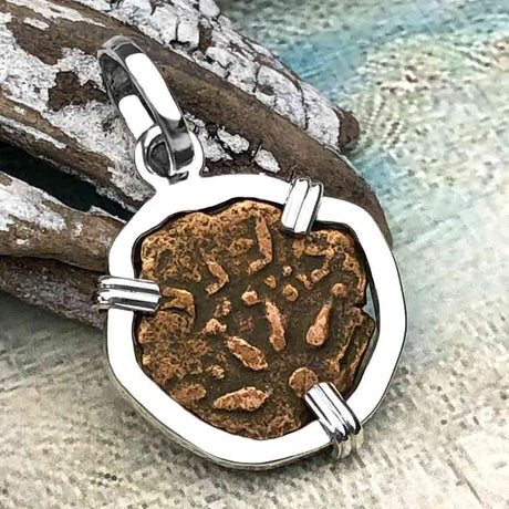 Biblical Widow's Mite Sterling Silver Pendant