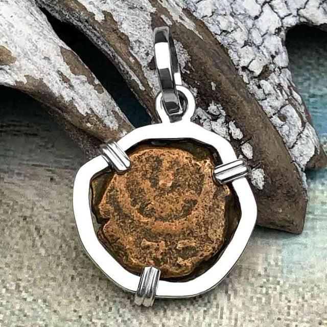 Biblical Widow's Mite Sterling Silver Pendant