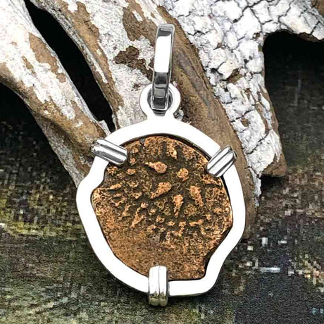 Biblical Widow's Mite Sterling Silver Pendant