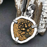 Rare Heart Shaped Biblical Widow's Mite Sterling Silver Pendant