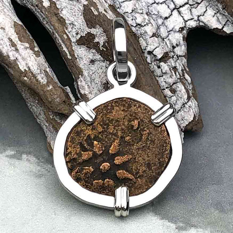 Biblical Widow's Mite Sterling Silver Pendant