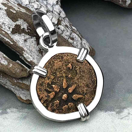 Biblical Widow's Mite Sterling Silver Pendant