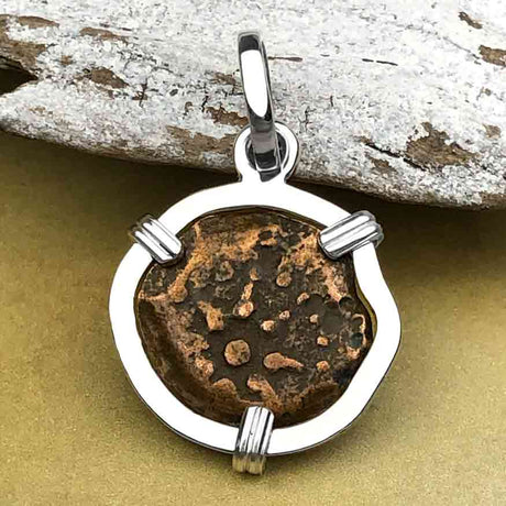 Biblical Widow's Mite Sterling Silver Pendant