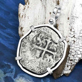 Concepcion Shipwreck 4 Reale Silver Piece of 8 Sterling Silver Pendant