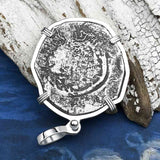 Concepcion Shipwreck 4 Reale Silver Piece of 8 Sterling Silver Pendant