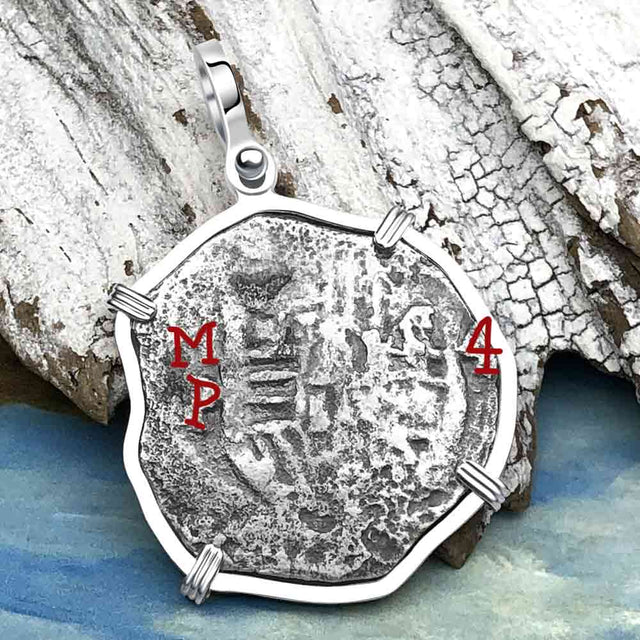Concepcion Shipwreck 4 Reale Silver Piece of 8 Sterling Silver Pendant