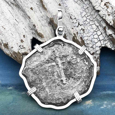 Concepcion Shipwreck 4 Reale Silver Piece of 8 Sterling Silver Pendant