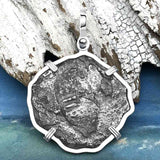 Concepcion Shipwreck 4 Reale Silver Piece of 8 Sterling Silver Pendant | Artifact #5593