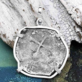 Concepcion Shipwreck 4 Reale Silver Piece of 8 Sterling Silver Pendant