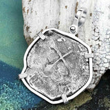 Concepcion Shipwreck 4 Reale Silver Piece of 8 Sterling Silver Pendant