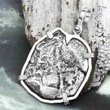 Concepcion Shipwreck 4 Reale Silver Piece of 8 Sterling Silver Pendant
