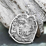 Concepcion Shipwreck 4 Reale Silver Piece of 8 Sterling Silver Pendant