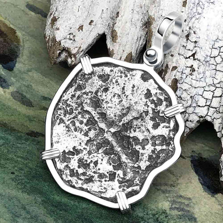 Concepcion Shipwreck 4 Reale Silver Piece of 8 Sterling Silver Pendant