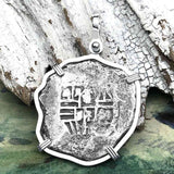 Concepcion Shipwreck 4 Reale Silver Piece of 8 Sterling Silver Pendant