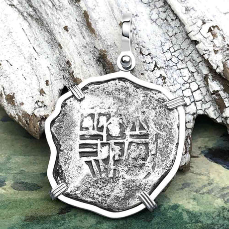 Concepcion Shipwreck 4 Reale Silver Piece of 8 Sterling Silver Pendant