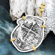 Concepcion Shipwreck 4 Reale Silver Piece of 8 14K Gold & Sterling Silver Pendant