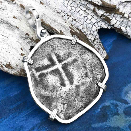 1679 Consolacion Shipwreck Pirate Era 8 Reale Cob Piece of 8 Sterling Silver Pendant