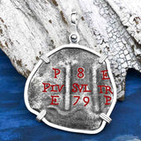 1679 Consolacion Shipwreck Pirate Era 8 Reale Cob Piece of 8 Sterling Silver Pendant