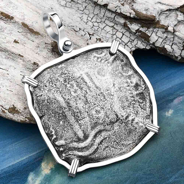 1679 Consolacion Shipwreck Pirate Era 8 Reale Cob Piece of 8 Sterling Silver Pendant 