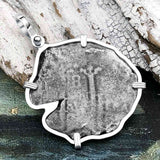 1670s Consolacion Shipwreck Pirate Era 8 Reale Cob Piece of 8 Sterling Silver Pendant 