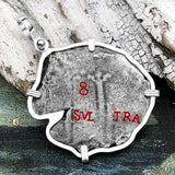 1670s Consolacion Shipwreck Pirate Era 8 Reale Cob Piece of 8 Sterling Silver Pendant 