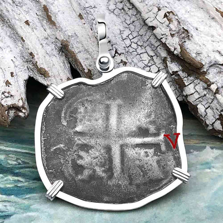 1679 Consolacion Shipwreck Pirate Era 8 Reale Cob Piece of 8 Sterling Silver Pendant 