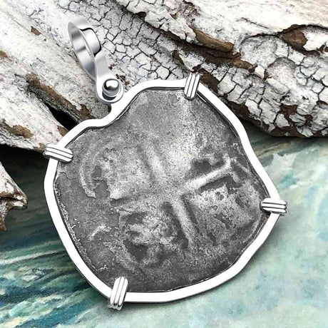 1679 Consolacion Shipwreck Pirate Era 8 Reale Cob Piece of 8 Sterling Silver Pendant 